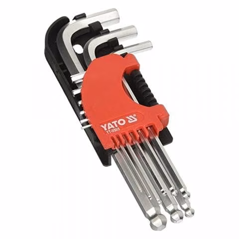 Set llaves Allen métrico c/bola 9pcs yato - Imagen 2