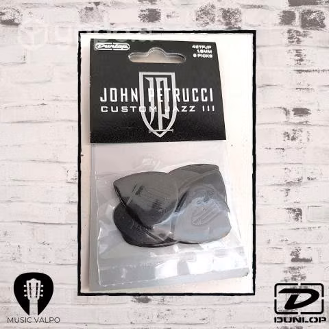 Pack 6 uñetas jim dunlop john petrucci jazz iii