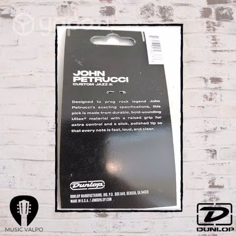 Pack 6 uñetas jim dunlop john petrucci jazz iii