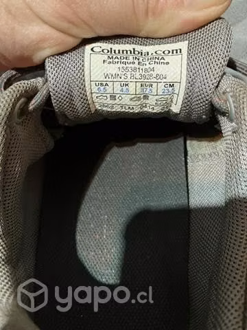 Hermosa zapatilla Columbia muy poco uso como nueva