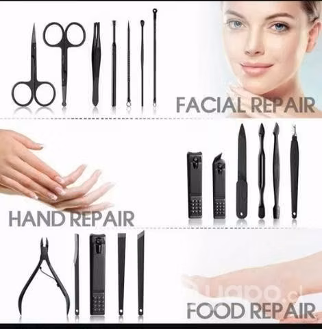 Juego de manicura multifunción de acero inoxidable
