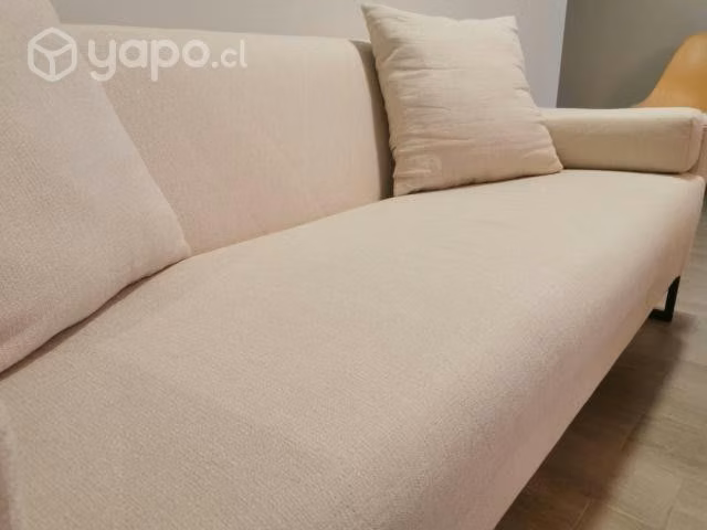 Sofá 3 cuerpos lino beige