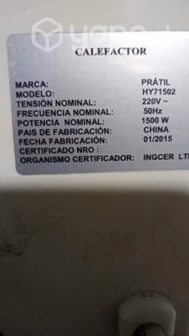 Estufa panel PRÁTIL  38.000