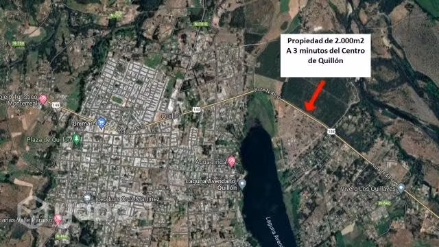 Venta de terreno comercial de 2.000 m2 en quillon