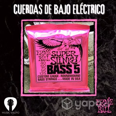 Cuerdas de bajo ernie ball 5 cuerdas 40 - 125