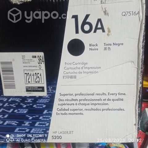 Tóner hp 16a black original