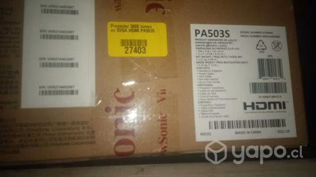 Proyector sonic view pa503s