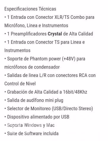 Interfaz de audio M-Track Solo - Imagen 6