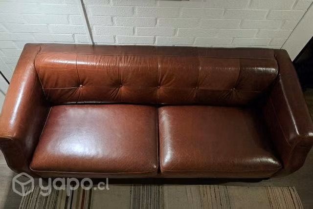 Sillón Rosen Cuero 3 cuerpos
