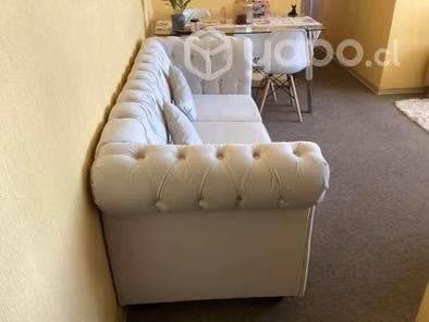 Sofá Blanco invierno chesterfield