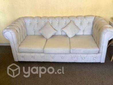Sofá Blanco invierno chesterfield - Imagen 2