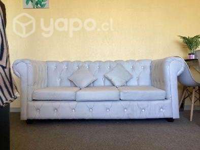 Sofá Blanco invierno chesterfield - Imagen 3