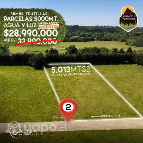 Parcela 5000mts con agua y luz incluidos Purranque