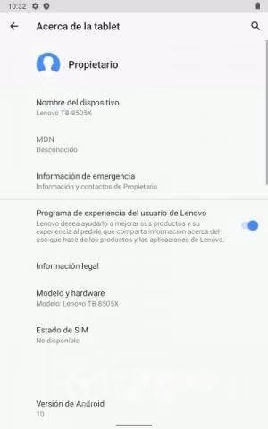Tablet lenovo tab m8-8505x