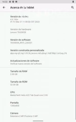 Tablet lenovo tab m8-8505x
