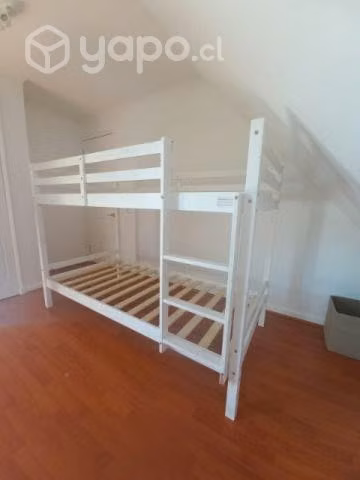 Camarote de Madera Blanco 1 Plaza