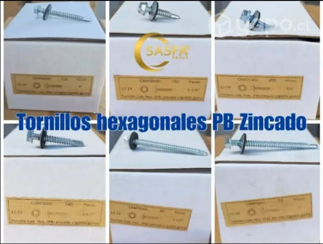 Tornillos Hexagonales Zincado