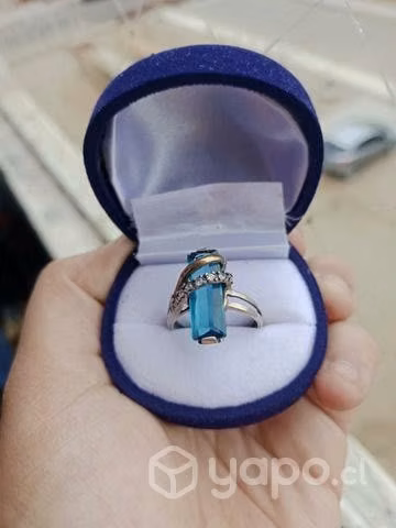 Anillo de plata y oro