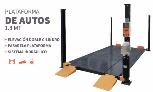 Elevadora de autos de 4 columnas