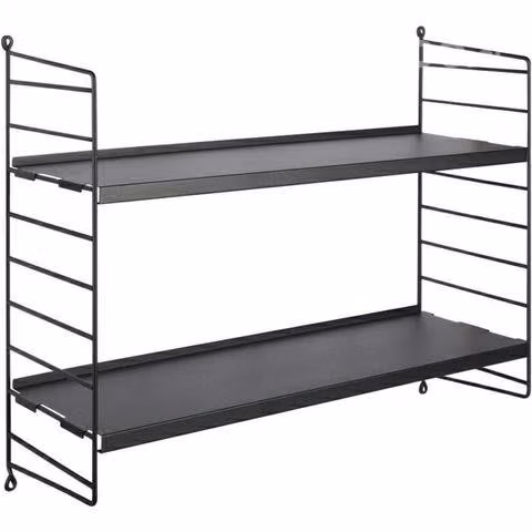 Kit repisa 60x20 cm negra