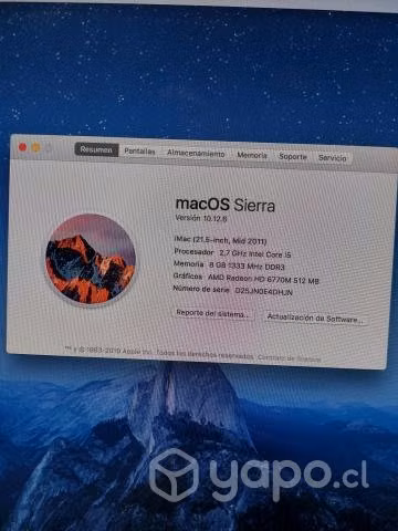 MacOs Sierra versión 10.12.6 - Imagen 2