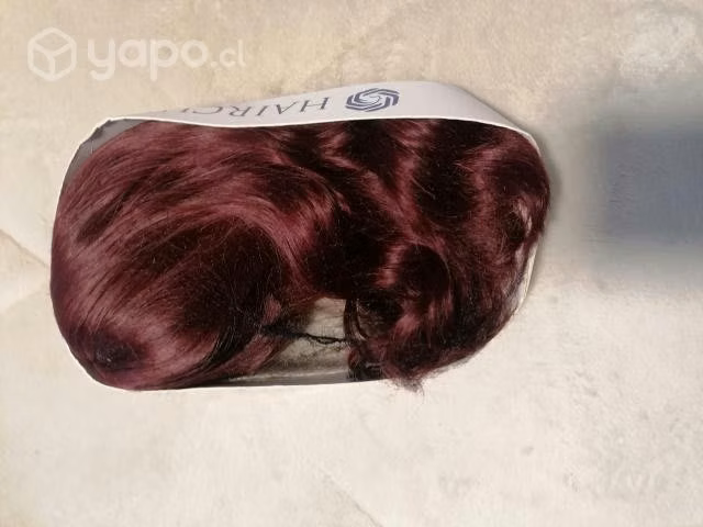 Peluca nueva melana ondulada marron rojizo