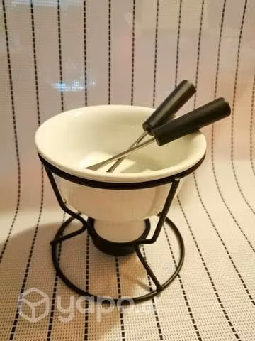 Fondue cerámica estructura metal - Imagen 2