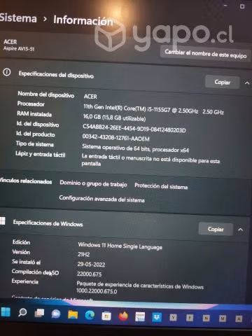 Aspire Vero Av15-51-52mw, Nuevo, En Su Caja