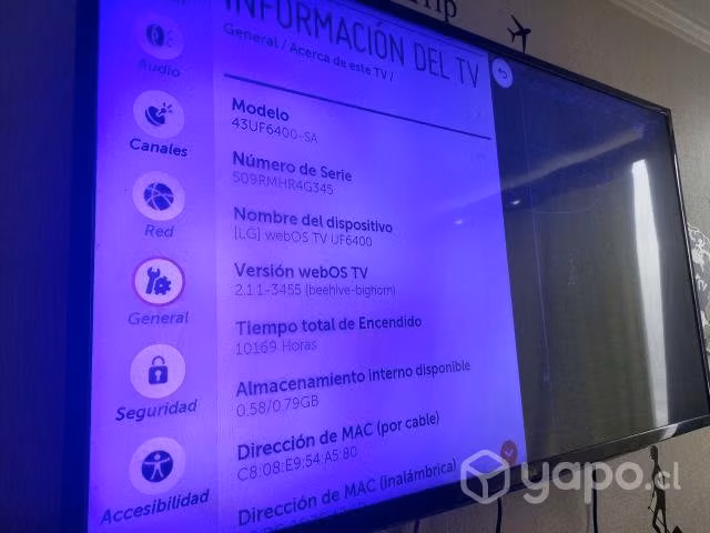 Smart tv LG 6400 43 pulgadas
