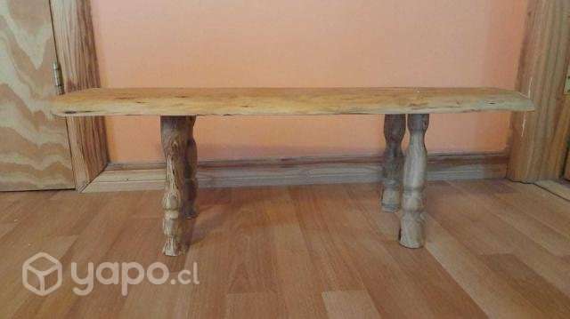 Banqueta rustica de madera - Imagen 2