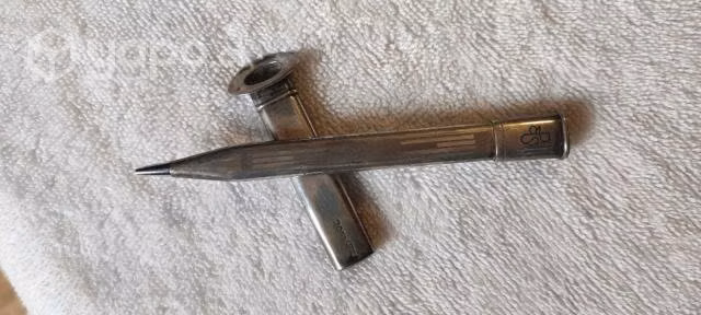 Antiguo lápiz mina con estuche de plata - Imagen 3