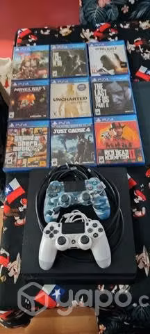 Ps4 Slim de 500 GB con 9 juegos físicos
