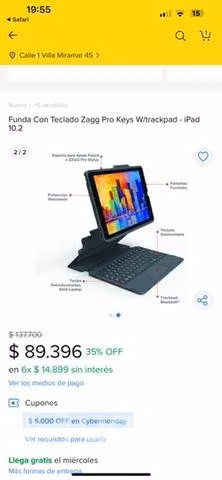 IPad 7ma generación WiFi 32GB + Teclado