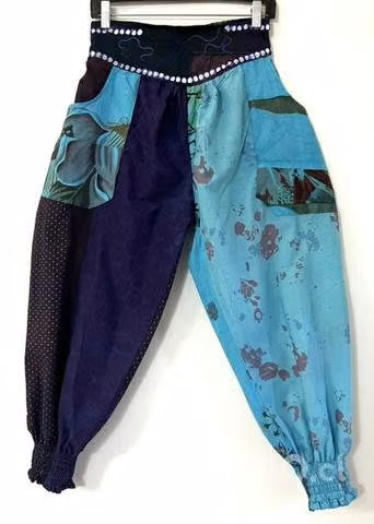 Pantalón Hindu Bordado Con Bolsillo Talla S/m