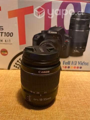 Camara Semiprofesional Canon EOS T100 KIT PREMIUM