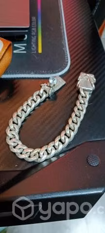 Pulsera cubana de plata 950 - Imagen 2