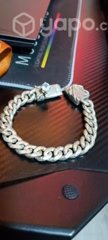 Pulsera cubana de plata 950 - Imagen 3