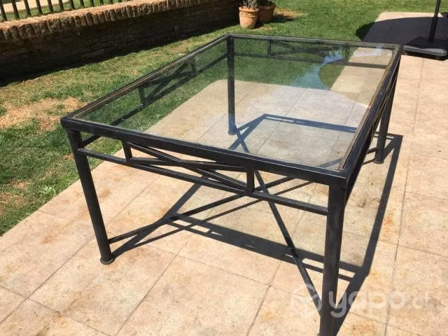 Comedor de terraza fierro forjado con 6 sillas