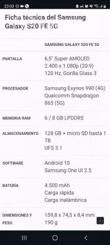 Celular Samsung galaxy s20fe - Imagen 4