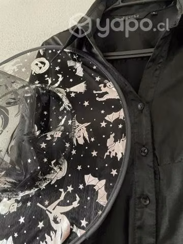 Disfraz de Bruja con sombrero Talla S/M - Imagen 2