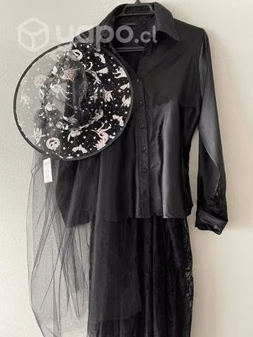 Disfraz de Bruja con sombrero Talla S/M