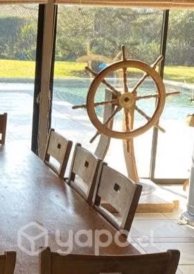 Timón de verdad en madera con base de pino Oregón - Imagen 3