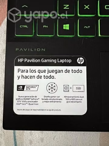 Notebook hp pavilion gaming - Imagen 4