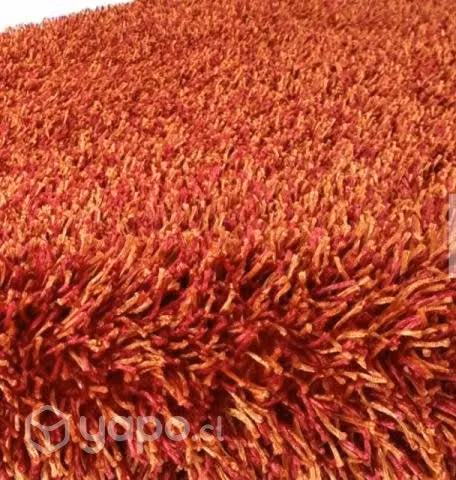 Alfombra tipo felpuda color naranja - Imagen 3