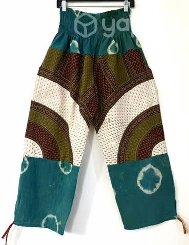 Pantalón Hindú Con Bolsillo L/xl Turquesa Y Otros
