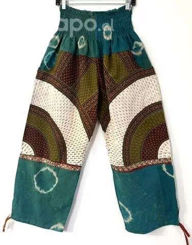 Pantalón Hindú Con Bolsillo L/xl Turquesa Y Otros