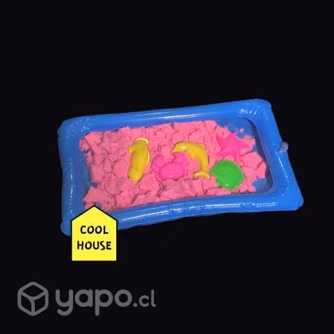 Arena mágica de color 1 kilo mas 5 moldes grandes