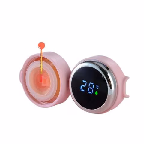 Termo Rosa Inteligente Digital Táctil Led Acero