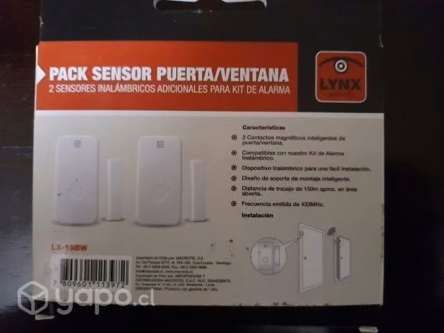 Pack Sensor Inalámbrico Puerta / Ventana Lynx