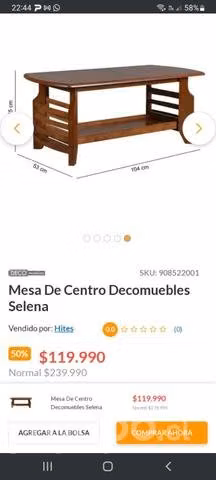 Mesa de centro selena